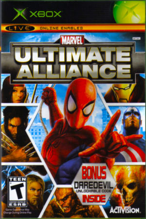 marvel ultimate alliance 1 clean cover art
